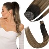 Ve Sunny Extensiones Cabello Natural Negro Ombre Marrón Osc 14in