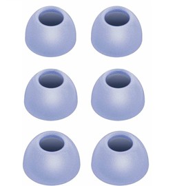 BLLQ Memory Foam Ear Tips Compatible with Soundcore TWS Earbuds, Foam Ear Plug Eartips, LMS 3 Size, 3 Pairs, Purple
