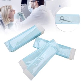 Wakects 200pcs Self Sealing Sterilization Pouches Disposable Dental Sterilization Pouches for Dental Tools Cosmetic Packaging Hospital 70x260mm