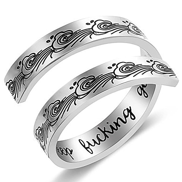 Gleamart Inspirational Quotes Encouragement Ring for Women Friendship Ring Engraved