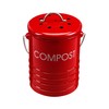 Premier Housewares Compost Bin with Handle, Red