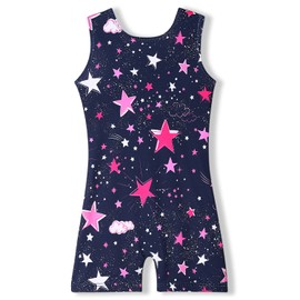MYQFF - Maillot de gimnasia 5t para niñas, leotardos de ballet brillantes, trajes profesionales para niños, con pantalones cortos, cómodos y elásticos para competición de entrenamiento, color negro