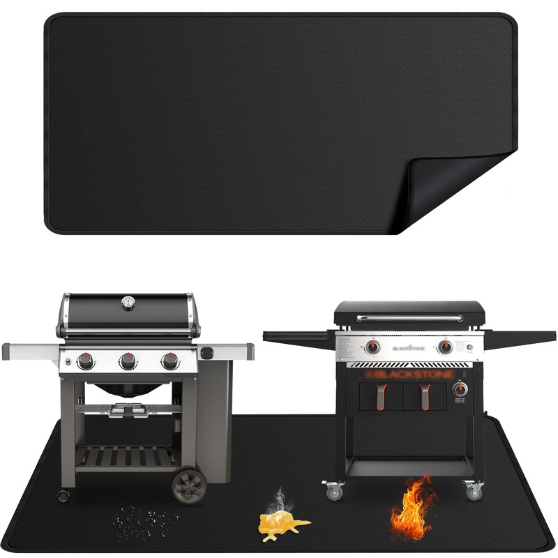 rumlick 100x39 inches Extra-Large Under Grill Mats for Outdoor Grill,