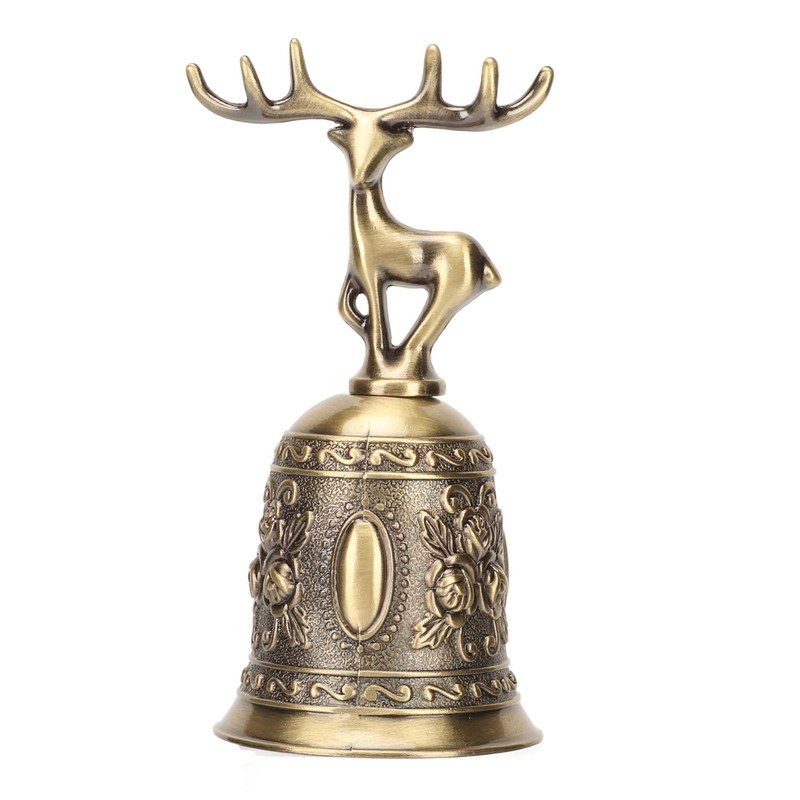 Deer Shape Hand Bell Vintage Plating Process Rustproof Polished Finish