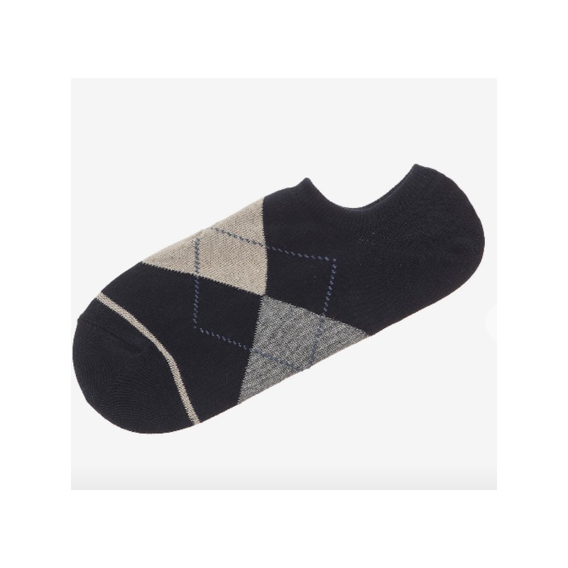Hazzys (대구신세계)블랙 체크배색 면혼방 덧신양말3종세트 HJSS5E202WT (Daegu Shinsegae) Black Check