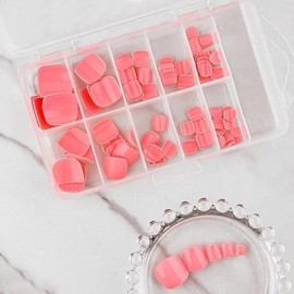 Super Nail Art Pedicure Easy Stick-on Color Decoration - WBFC1B3_Color Pedicure Tips (120 Tips)-22/FREE / 슈퍼 네일아트 패디큐어 간편 붙이는 컬러 꾸미기 - WBFC1B3_컬러패디팁(120팁)-22／FREE