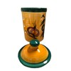 Dark Green Olive Design Garlic Goalkeeper Pot (No 6 Dark