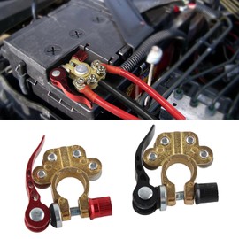 Terminal de Batería de Abrazadera Rápida - Conexión de Cable Rápida y Segura - Fácil Ajuste con Llave - Conectores de Abrazadera Positiva - Adaptador de Desconexión sin