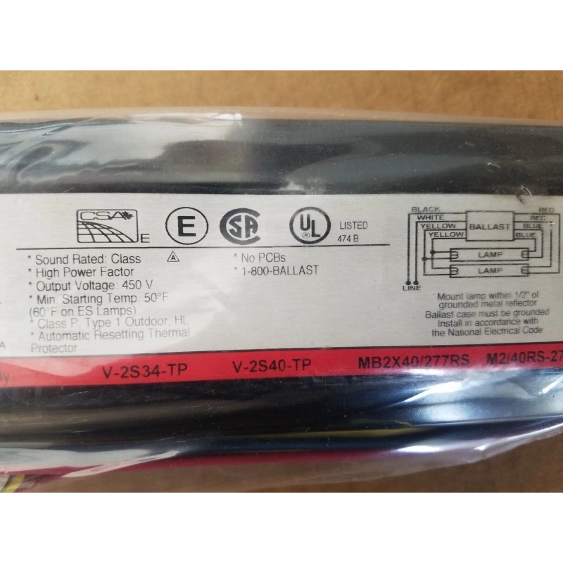 Universal Lighting 443-L-SLH-TC-P (2) Lamp F40T12 or T10 277V Magnetic