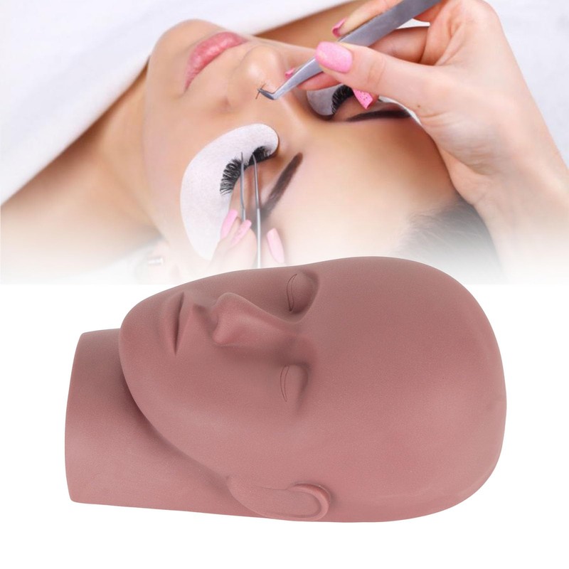 Eyelash Practice Training Head, Portable Mannequin Head Model Training Mannequin