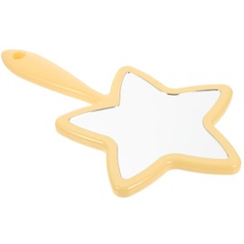 Espejo de Mano Portátil de Maquillaje Mango Forma de Estrella Espejo de Belleza Ligero de Plástico para Uso Diario y Obsequio Color Aleatorio Color Aleatorio