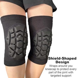 Knee Pads for Men & Women, Wrestling Kneepads for Volleyball, Basketball, Football - Elastic Compression Knee Sleeves for Soft Knee Support & Protecti