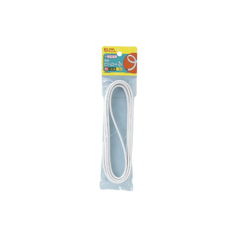 ELPA VFF-2LH(W) 1.25 Cord, 6.6 ft (2 m), White, Extension
