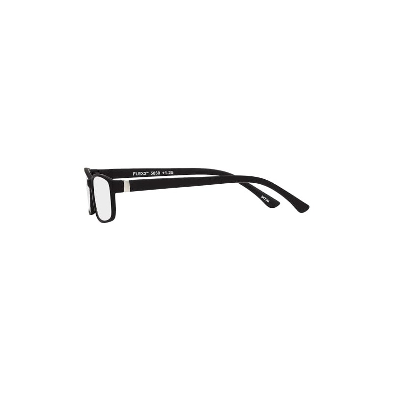 SAV Eyewear Men's Flex 2 5030 Black Reading Glasses, 1.5