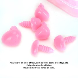 Plastic Safety Noses, High-quality Hand-Made Materials 100PCs Black / DIY Accessory for Bears for Plush Toys()