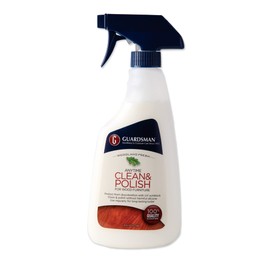 Guardsman Anytime Clean & Polish Wood Cleaner & Furniture Polish for Cabinets, Tables, and Other Wood Surfaces, Spray Bottle, Woodland Fresh, 16 Fluid Ounces