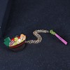 2 Pcs Ramen Nood Enamel Brooch Pins for Women Men