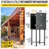Epcee 2Pack Heavy Duty Stainless Steel U-Shape Fence Post Holder