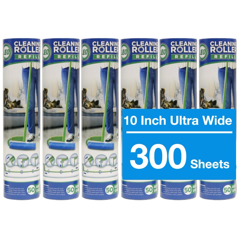 Leo Cleaning Lint Roller Refill 50 Sheets per roll 2/3/6