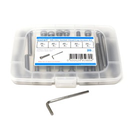 iexcell 25 Pcs M6 x 35/40/45/50/55mm Thread Pitch 1 mm Stainless Steel 304 Hex Socket Head Cap Screws Bolts Assortment Kit