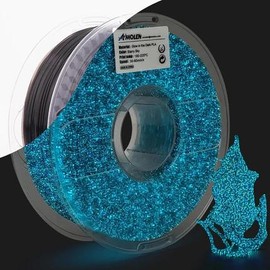 Glow-in-the-Dark PLA Filament, 1.75mm, 1KG/2.2LB:_Glow Starry Sky Blue_US (TO US ONLY)
