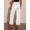 EVALESS Womens High Waist Wide Leg White Jeans Trendy 2025