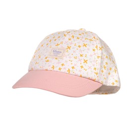 maximo Baby Girl Cap Small Flowers Velcro Fastening, Wool White/Multicoloured, 47