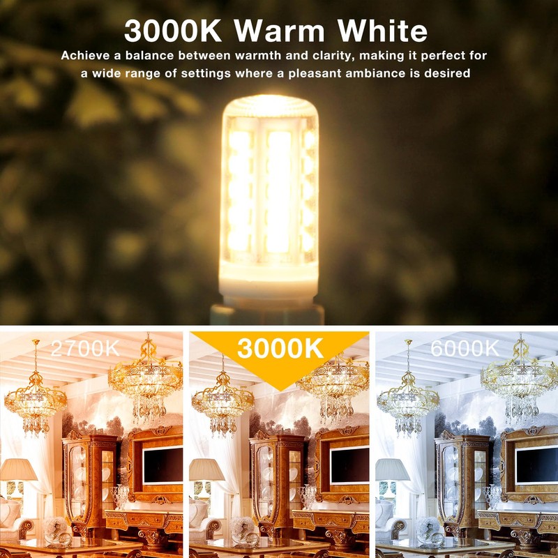 DAYBEETER 6 Pack Dimmable G9 LED Bulb 4W (40 Watt