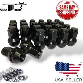 J&J 28PC 14X2 BLACK FORD F-150 HEAVY DUTY OEM/FACTORY STYLE REPLACEMENT LUG NUTS