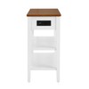 Narrow End Table with Charging Station, Side Table with 2