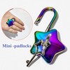 LITAITAI Mini Star Shape Decorative Padlock,Gold Star Lock with 2