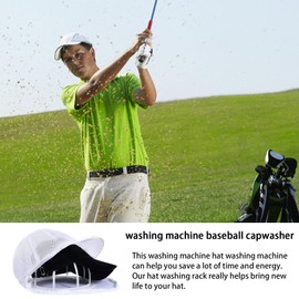 Baseball Cap Hat Washer for Washing Machine, 2 Pack Cap Washing Cage for Washing Baseball Caps, 2 in 1 Baseball Hat Cleaning Stand and Hat Shaper Fit for Adult Kids