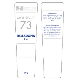 Dr. Montfort | Gel Belladona Montfort 73, 60 mL | Cuidado Muscular Articular y abscesos en la Piel | Gel Natural para el Bienestar de la Piel