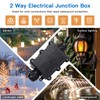 Helunsi Waterproof IP68 External Junction Box, 2 Way Outdoor Junction