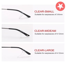 Vifirstew 100 Pairs Eyeglasses Ear Grips, Ear Hooks For Glasses Anti Slip Eyeglass Ear Cushions Eyeglasses Stoppers Temple Tips For Eyeglasses, Sunglasses, Reading Glasses (Large)