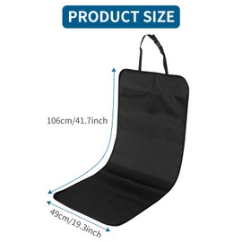 Tweozek Car Seat Cover for Dogs Front, Waterproof Black Single Car Seat Cove ScratchProof Nonslip Universal Seat Cover for Dogs Easy to Install Perfect for Any Cars (Black)