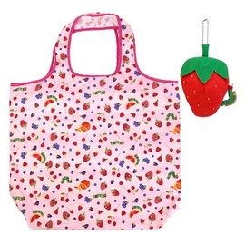 Sun Arrow K-9583 Harapeko Aomushi Eco Bag, Strawberry, H 23.6 x W 18.5 x D 0.4 inches (H 60 x W 47 x D 1 cm) (including handle)