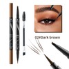 2-In-1 Eyebrow Pencil,3D Augenbrauenstift Wasserfest Microblading,microblading augenbrauenstift,langlebiger Wasserfester und Wischfester