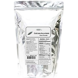 NuSci Calcium Ascorbate Pure Powder 500g 1.1lb, 17.6oz Buffered Vitamin C.