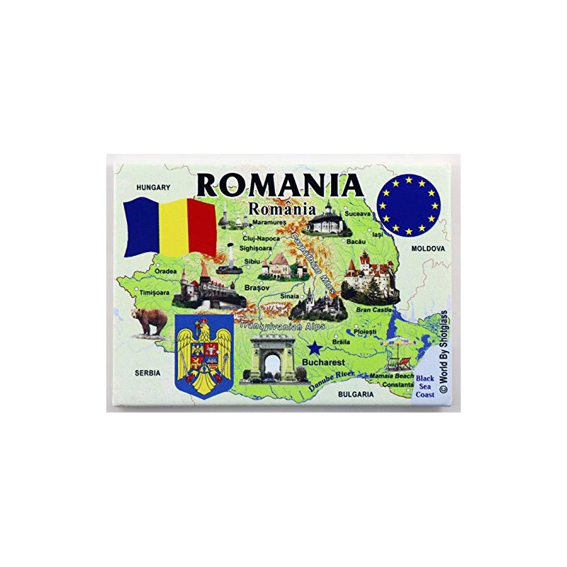 Romania EU Series Souvenir Fridge Magnet 2.5" X 3.5"