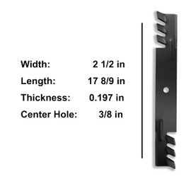 q&p 3pack Parts Mower Blade Replaces 00273100 481707 481711 Exmark 1-633482 Fit for Exmark 36" Decks Metro, Metro HP, Turf Tracer, Viking; 36" Decks