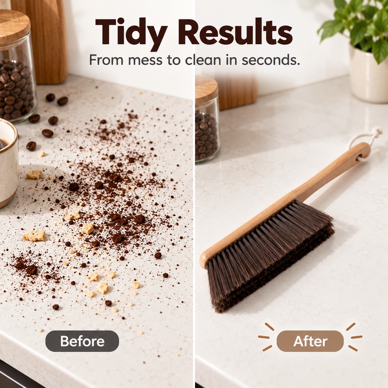 Wooden Cleaning Brush for Coffee Grinder & Desktop Use –