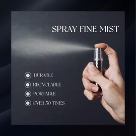 AricizBeauty Travel Perfume Refillable Empty Atomizer 5ml. Pocket Recyclable Portable Sprayer Bottle Pump Dispenser Perfume Cosmetic Container for Men and Women. Fashion Diamond Surface Design (GREY)