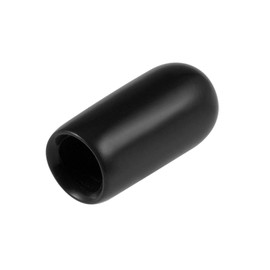 TOP-VIGOR 20Pcs 4.5mm ID Round Rubber End Caps, Flexible Screw End Caps Thread Protectors, Black Vinyl Bolt Covers Rubber Covers for Screws, Tubes, Cables, Wires, etc