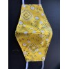 Face Mask triple Layer Handmade Washable Cloth Yellow Bandana