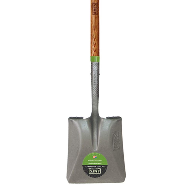 AMES 2535700 Tempered Steel Transfer Shovel with Hardwood Handle, 61-Inch,