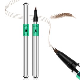 Apooliy Microblading Eyebrow Pen，Waterproof Eyebrow Pencil Micro 4 Point Brow Pen，Eye Brow Makeup Pen for Women to Effortlessly Create Hair Like Natural Brows，Long Lasting & Smudge-proof