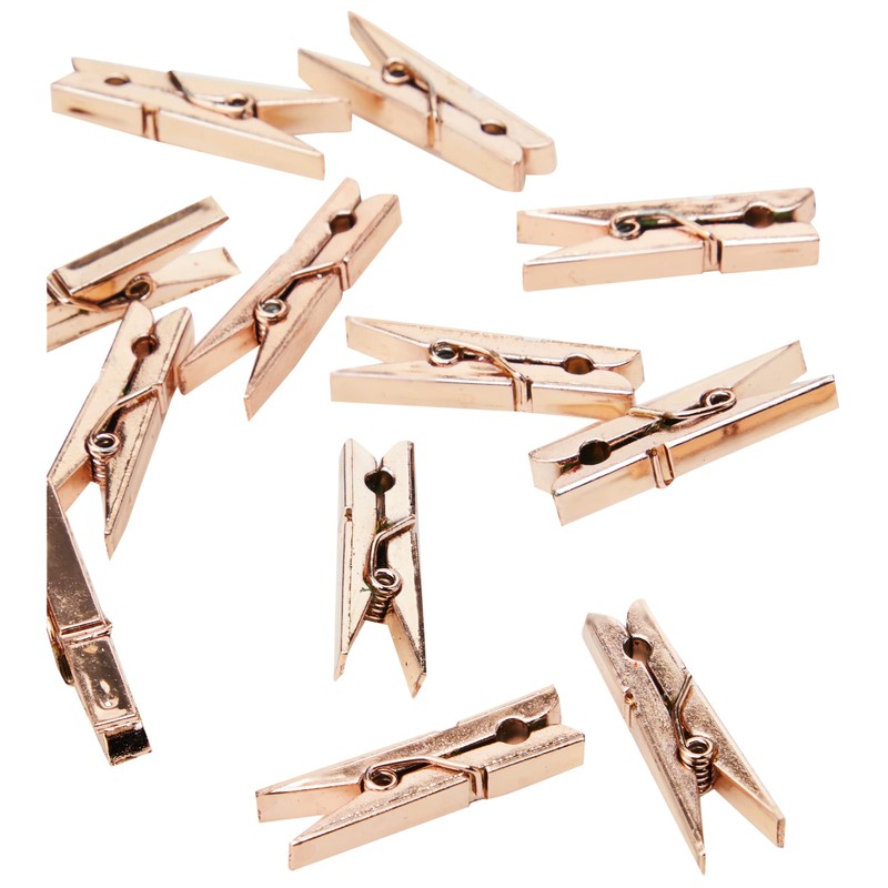 Dovecraft Essentials Metallic Pegs-Rose Gold, Multi Colour, 1