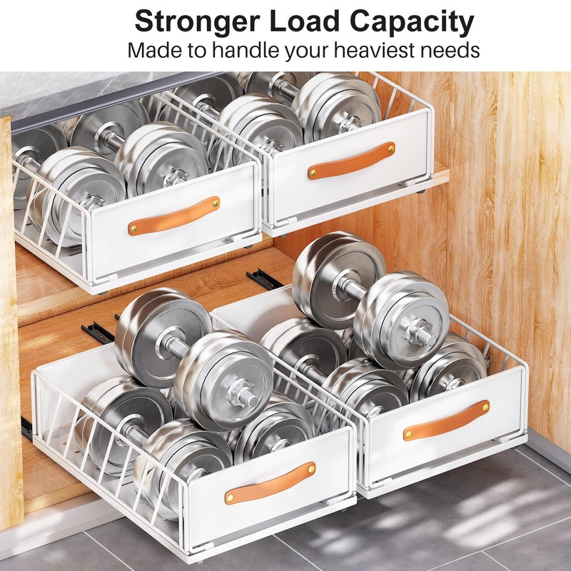 Pull out Cabinet Organizer Fixed with Adhesive Nano Film,Heavy Duty