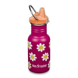 Klean Kanteen Classic Narrow Sippy Cap 1011200 Drinking Bottle with Stainless Steel Drinking Cap in Pink with a Volume of 355 ml